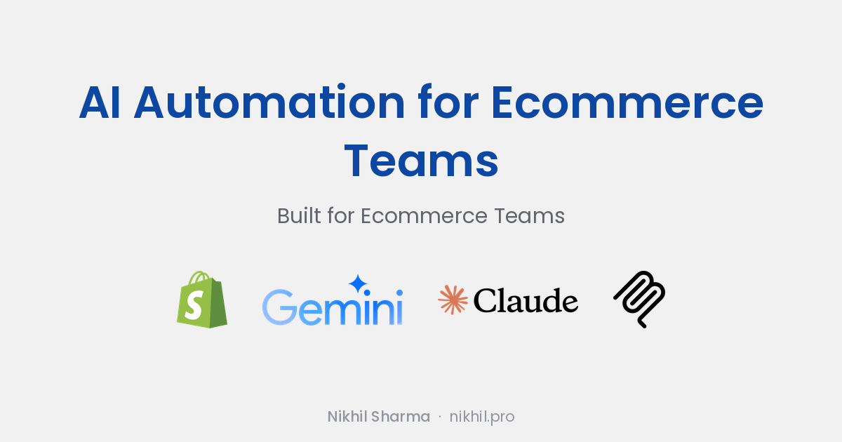AI Automation for Ecommerce Teams